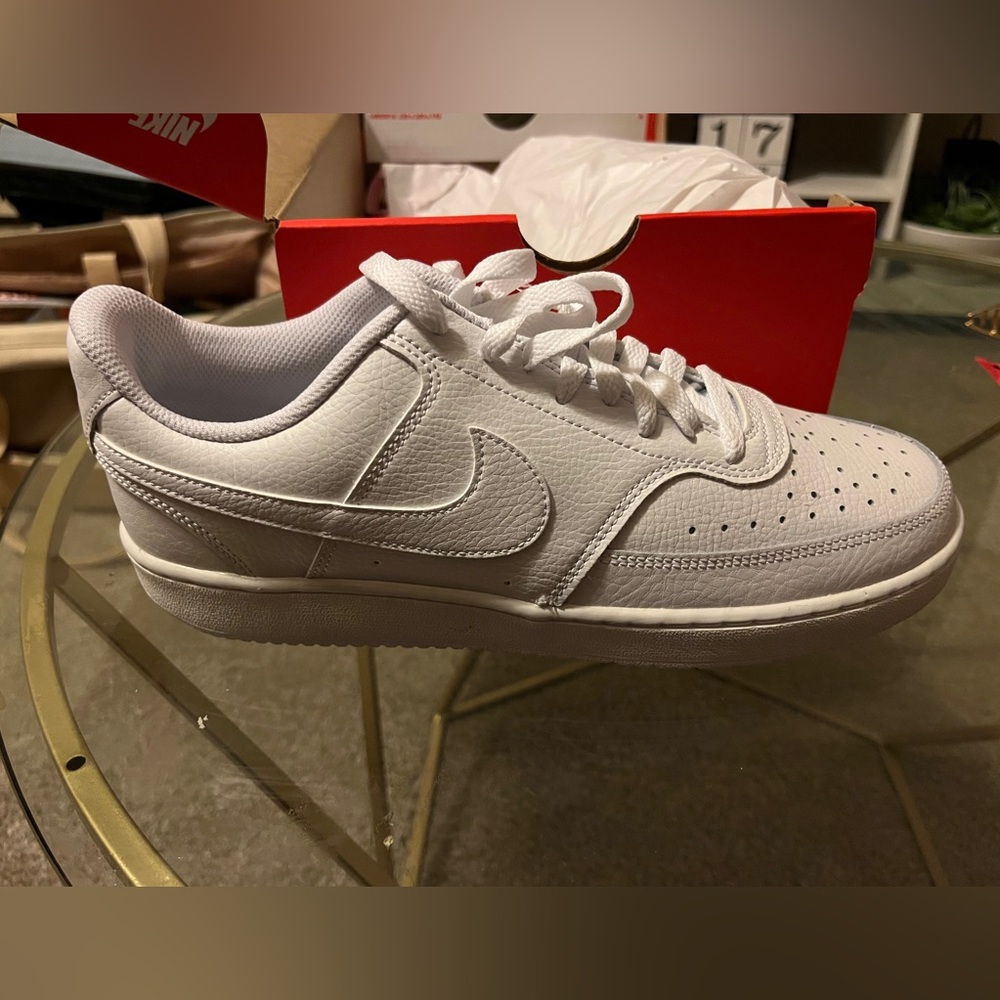 Nike Women's Court Vision Low Sneaker - All White - size 10